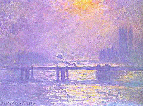 Claude Monet-Charing Cross Bridge Sun Reflections