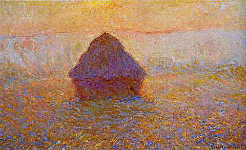 Claude Monet-Grainstack Sun in the Mist