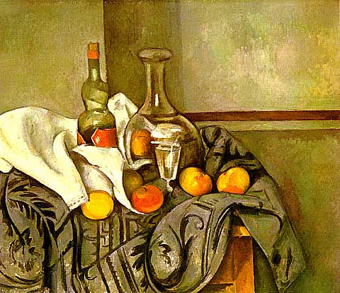 Paul Cezanne-Still Life With Bottles