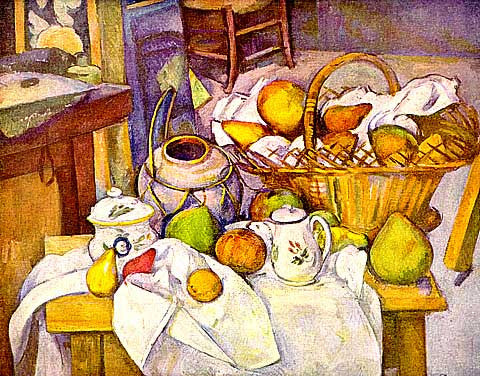 Paul Cezanne-Still Life With Pot And Jars
