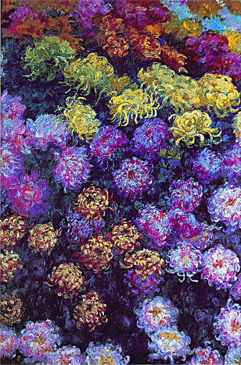 Claude Monet-Massif De Chrysanthemums
