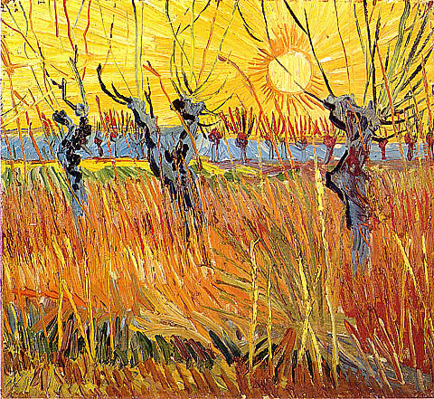 Vincent Van Gogh-Pollard Willows Setting Sun