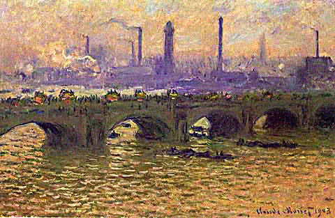 Claude Monet-Waterloo Bridge Temps Gris