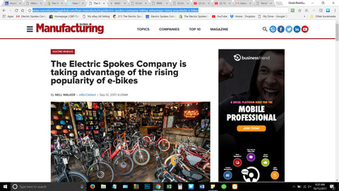 Voltaire Cycles press article in Global Manufacturing