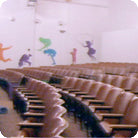 The Marie Hitchcock Puppet Theater is a 200 seat, indoor theater.