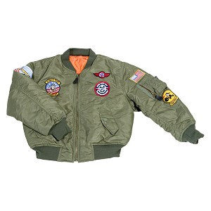 Jacket Kid's MA1 W/7 Patches Sage