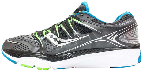 saucony triumph iso men's grey/black/slime