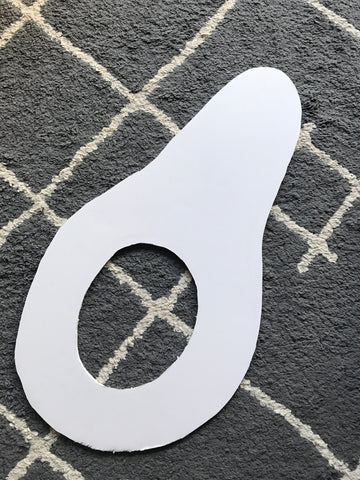 Avocado Shape on Foam Board