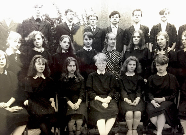 Julia Janus at school in Soviet Lithuania