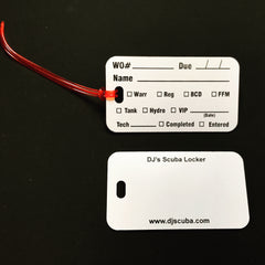 Custom Scuba Gear Maintenance Tags - plastic