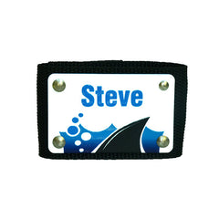 Full Color Scuba BCD Name Tag - Black-with blue
