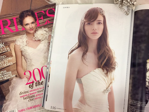 Herworld Brides (Issue: Aug09) : Featuring Gioielli's Style #0415 Bridal Hair Accessory