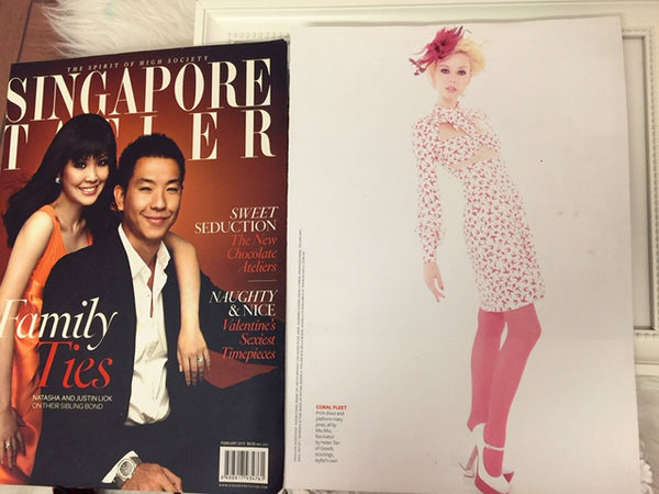 Gioielli's Fascinator as featured in Singapore Tatler Feb 2010