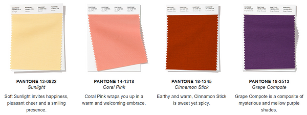 Pantone Spring/Summer 2020 Colors