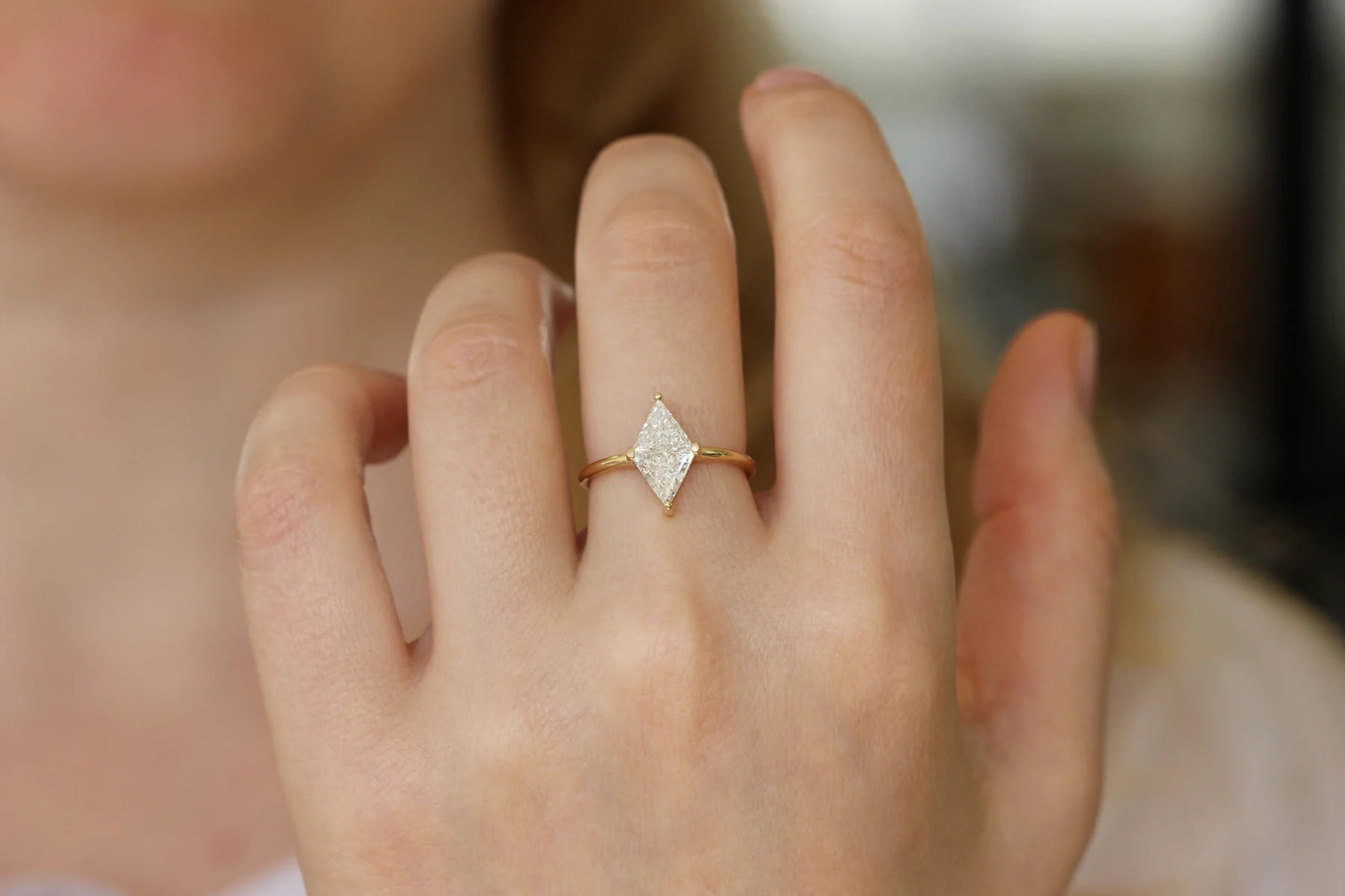 rhombus one carat engagement ring - made to order