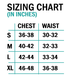 Fweshly Dipped Shirt Size Chart