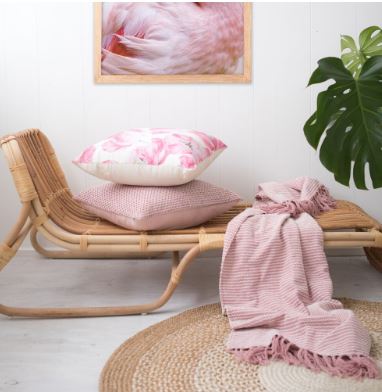 Tropical Escape Style example chair throw cushion interior lifestyle shot