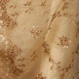 Gold Thread and Light Gold Sequenced Dupatta