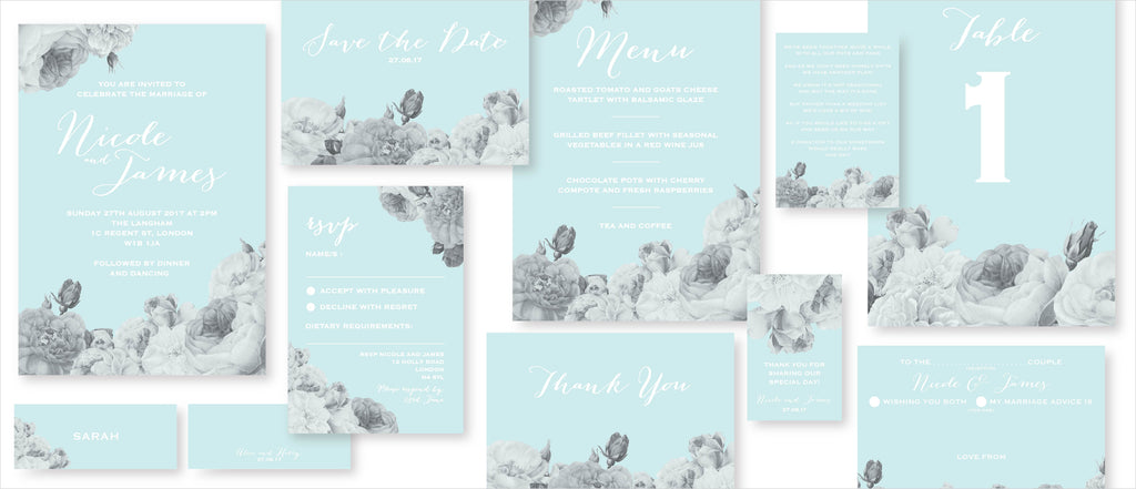 Dimitria Jordan Wedding Stationery Anthi : Serene