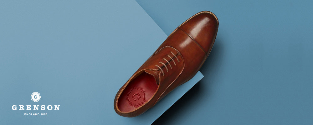 Grenson Bert Tan Oxford Leather Shoes