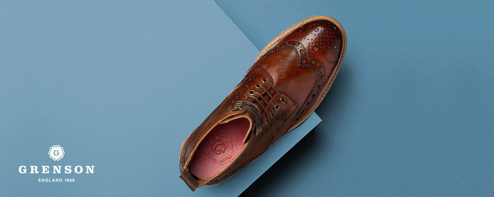 Grenson Triple Welt Fred Tan Leather Brogue Boot