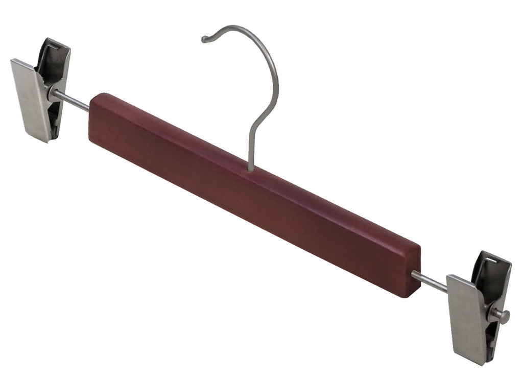 DomoPak 2pc Dark Wood Skirt Hanger Set