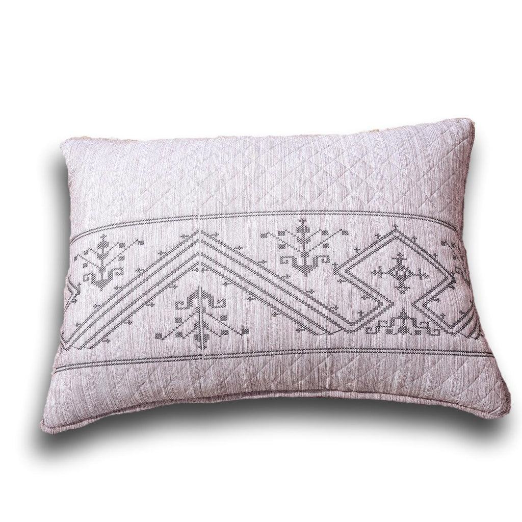 grey patterned pillow cases