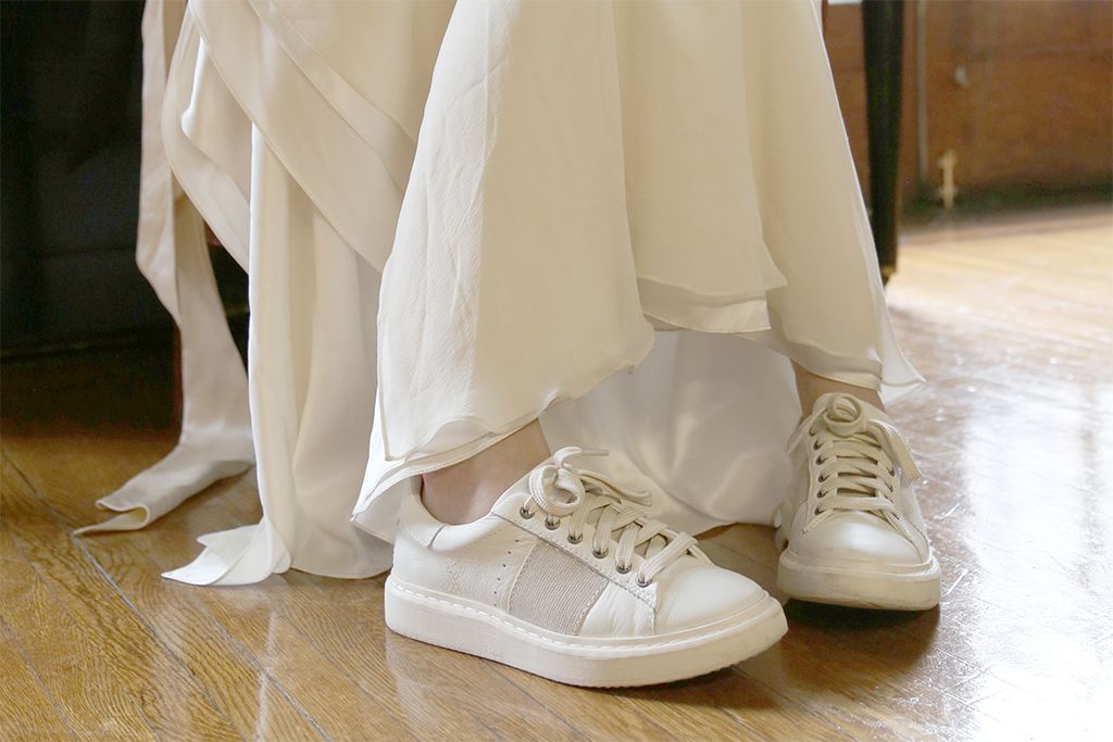 Check out how we've styled these comfortable women's sneakers for our wedding photoshoot.