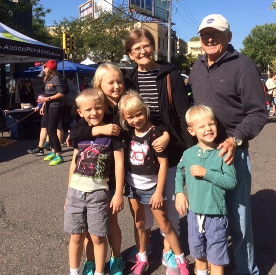 Jim Maki with grandkids