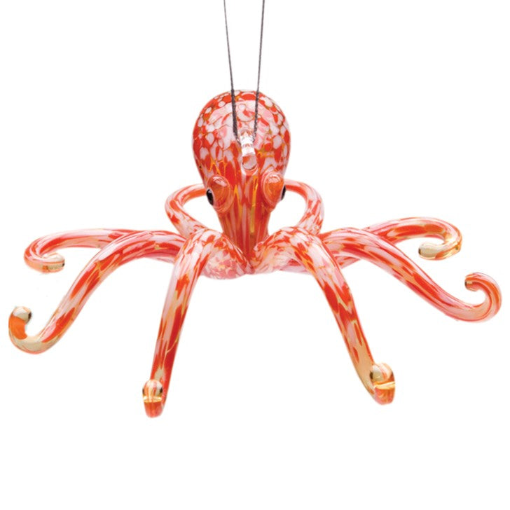 Octopus Glass Art Ornament