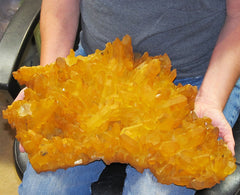 Large High Quality Arkansas Golden Healer Quartz Crystal Cluster