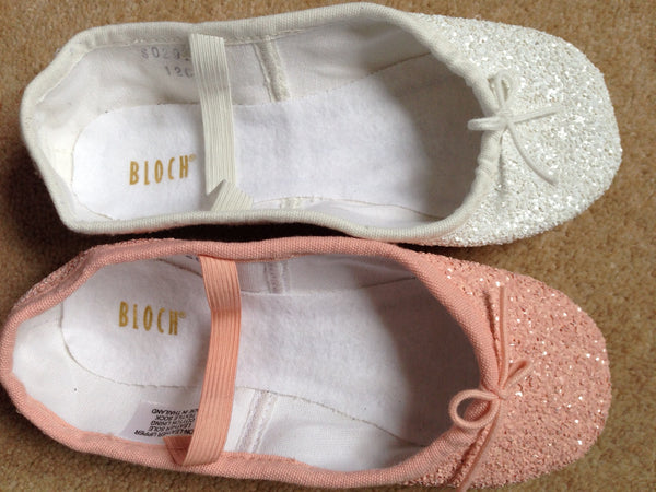 bloch glitter ballet shoes