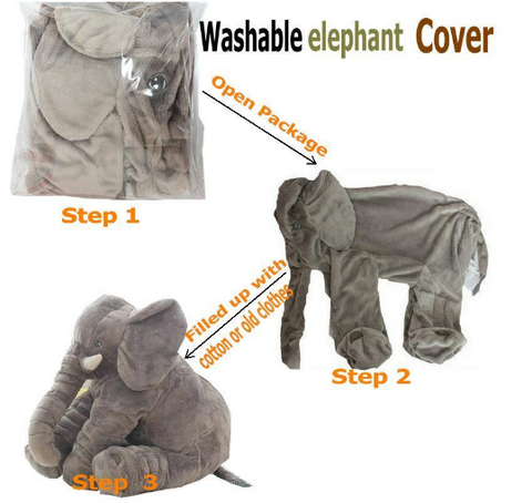 Image of Elephant Plush Pillow – Elephant Plush Toy