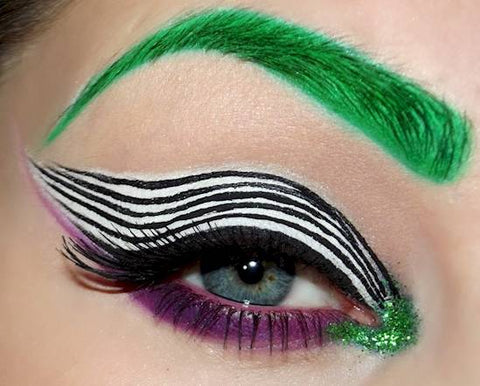 beetlejuice Halloween eye makeup