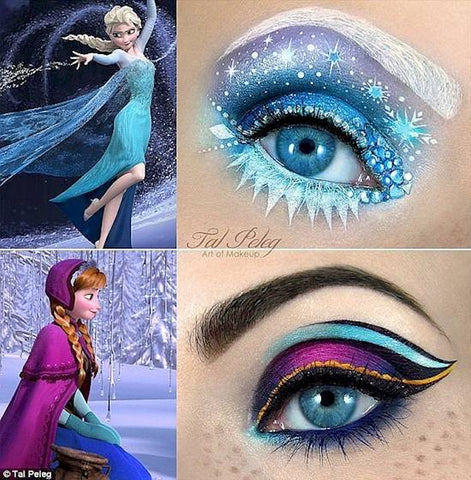 Frozen Halloween eye makeup