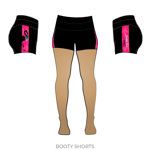 flamingo booty shorts
