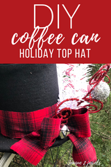 DIY coffee can snowman top hat