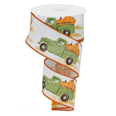 truck pumpkin fall ribbon