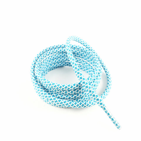 2tone aqua blue rope shoelaces