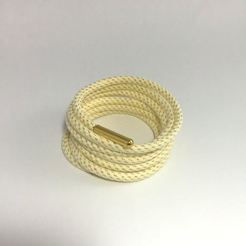 white gold thread rope shoelaces