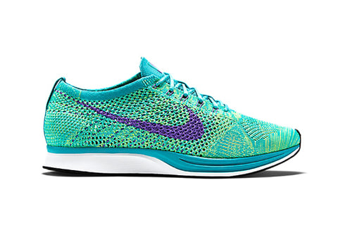 nike flyknit racer sport turquoise hyper grape