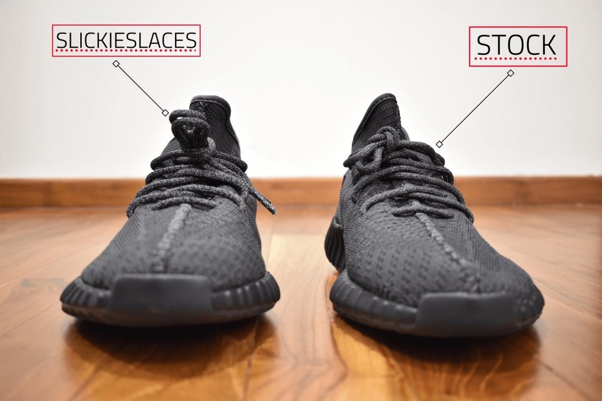 Yeezy Laces 3M Reflective Rope V2 Black for Yeezy Boost V2 Black Slickies