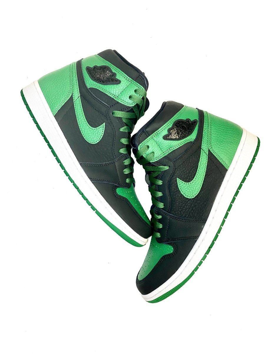 green jordan 1 red laces