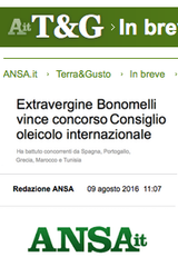 Paolo Bonomelli, unico produttore italiano a vincere nel concorso internazionale “Mario Solinas” del COI