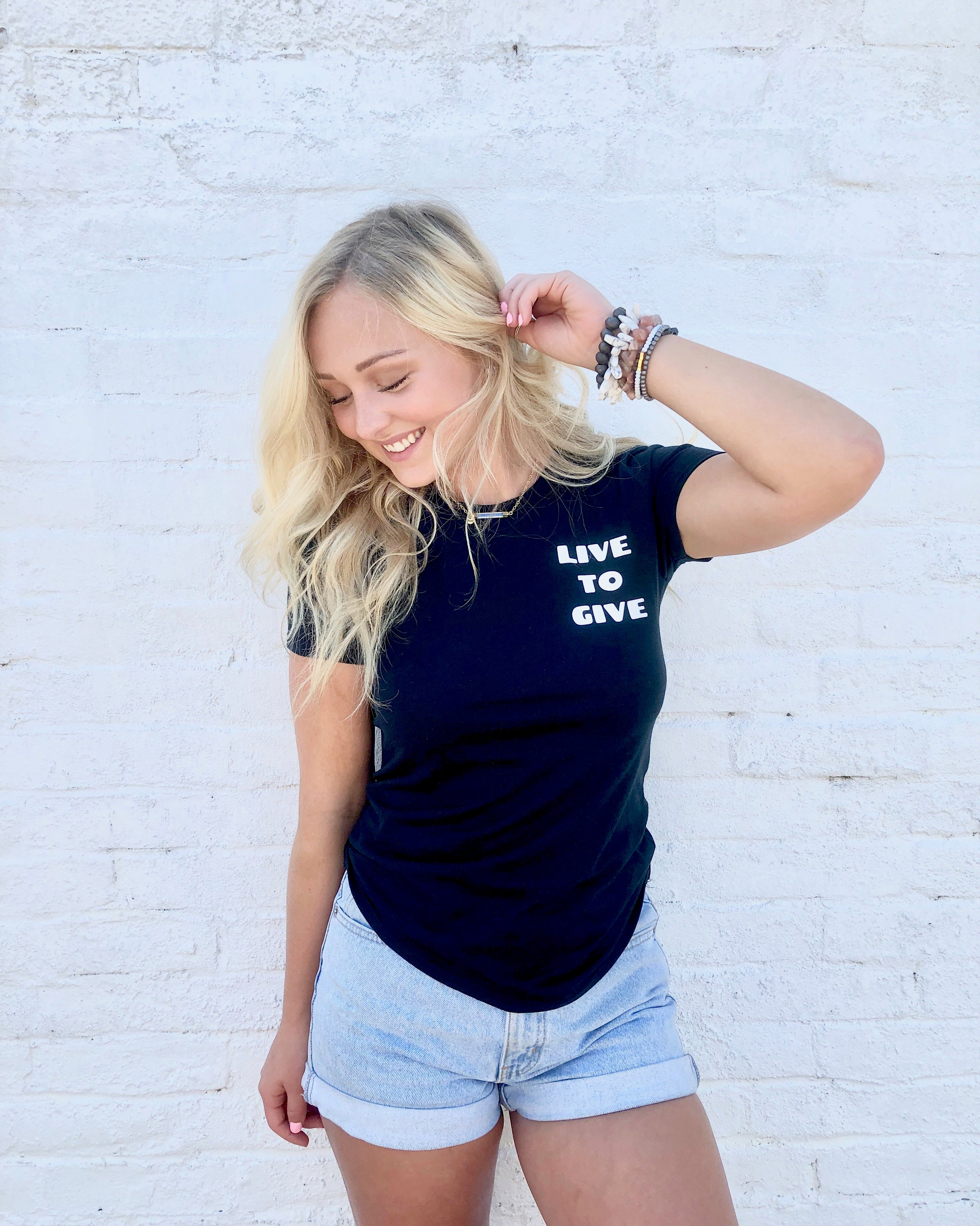Live To Give Shirt || Black