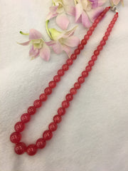 Rhodochrosite Beads Necklace (GE074)