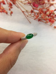 Green Jade Ring - Cabochon (RI034)