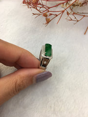 Green Jade Ring - Saddle Shape (RI318)