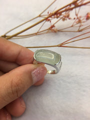 Icy Green Jade Ring - Saddle Shape (RI150)