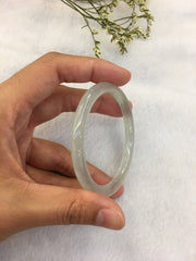 Icy Jade Bangle - Oval (BA033)